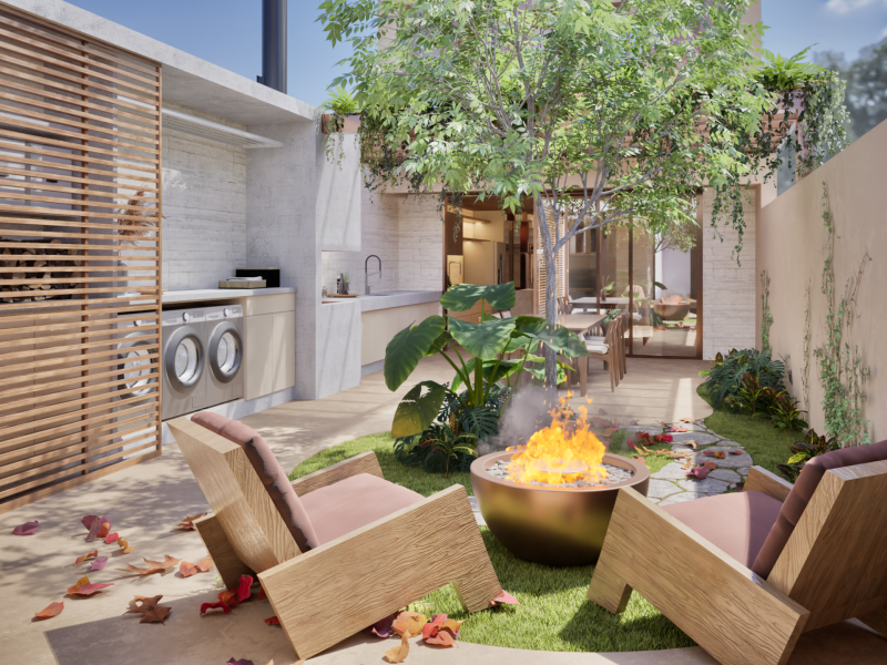 Integração de sala e jardim em terreno compacto - Escritório de arquitetura em Curitiba