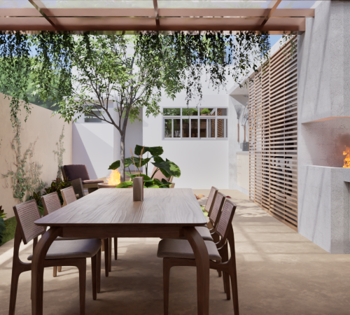 Integração de sala e jardim em terreno compacto - Escritório de arquitetura em Curitiba